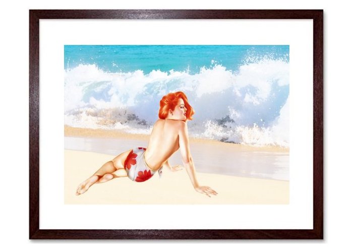 Retro Pin Up Girl 1 Framed Print
